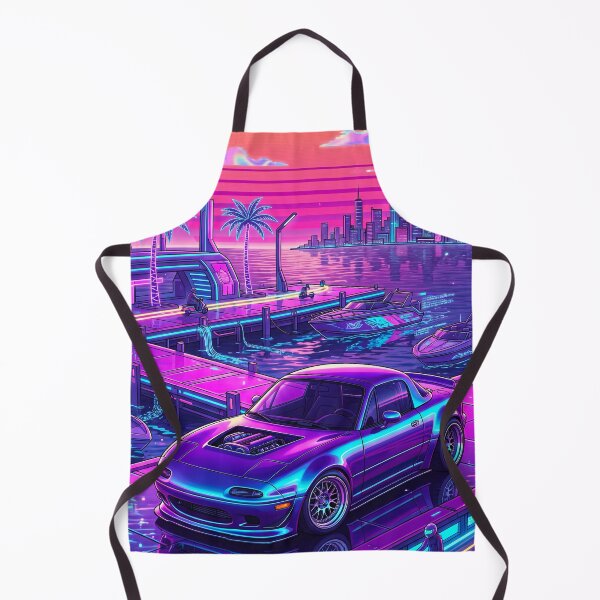 Item preview, Retro Synthwave Neon Marina Exposed Engine Roadster Night Drive Culture designed and sold by RevUpDesign.
