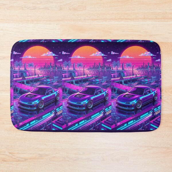 Item preview, Retro Synthwave Neon Marina Exposed Engine Roadster Night Drive Culture designed and sold by RevUpDesign.