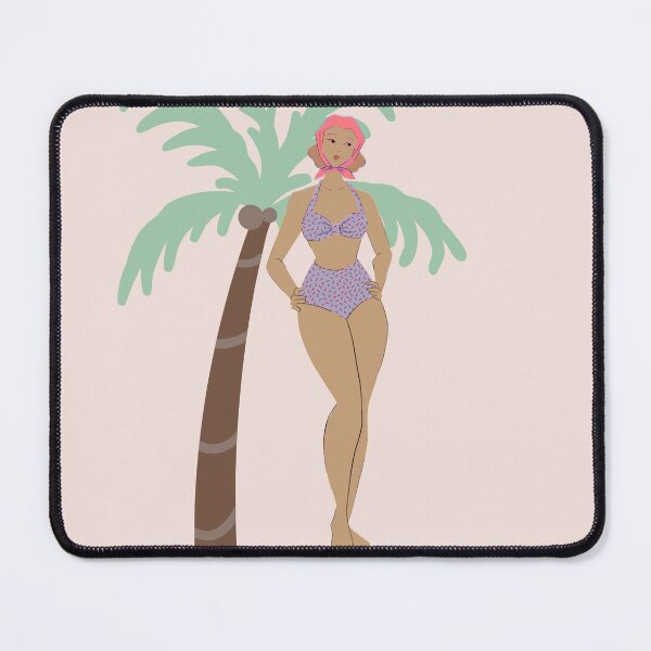 Item preview, Minimalistic Boho Woman with Palm Tree Summer Art designed and sold by ArtbyAfroditi.