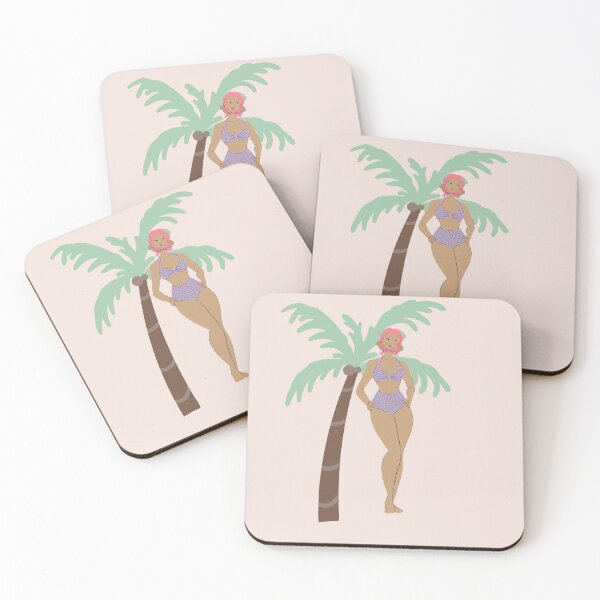 Item preview, Minimalistic Boho Woman with Palm Tree Summer Art designed and sold by ArtbyAfroditi.