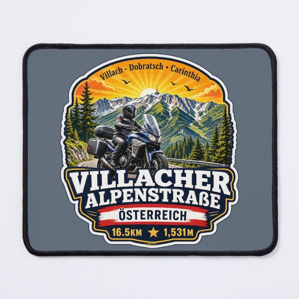 Item preview, Villach Alpine Road Austria Villacher Alpenstrasse Motorcycle Sticker TShirt 01 designed and sold by OuterShellUK.