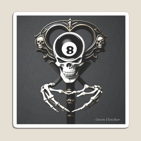Item preview, Skulls Eight Ball designed and sold by Altar Ego Art.