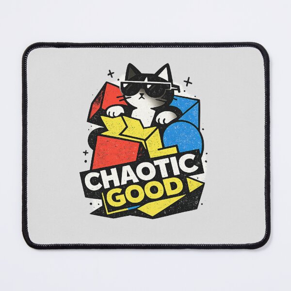 Item preview, Chaotic Good – Cool Cat Neo Brutalist Meme Design designed and sold by Arrow2025.