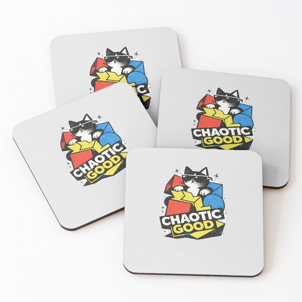 Item preview, Chaotic Good – Cool Cat Neo Brutalist Meme Design designed and sold by Arrow2025.