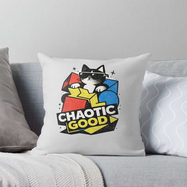 Item preview, Chaotic Good – Cool Cat Neo Brutalist Meme Design designed and sold by Arrow2025.