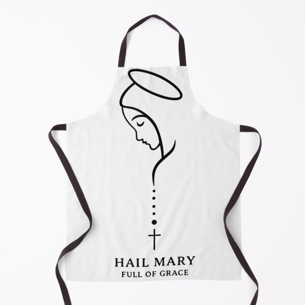 Item preview, Hail Mary Full Of Grace Catholic Virgin Mary Rosary Line Art designed and sold by DuneHaicna.