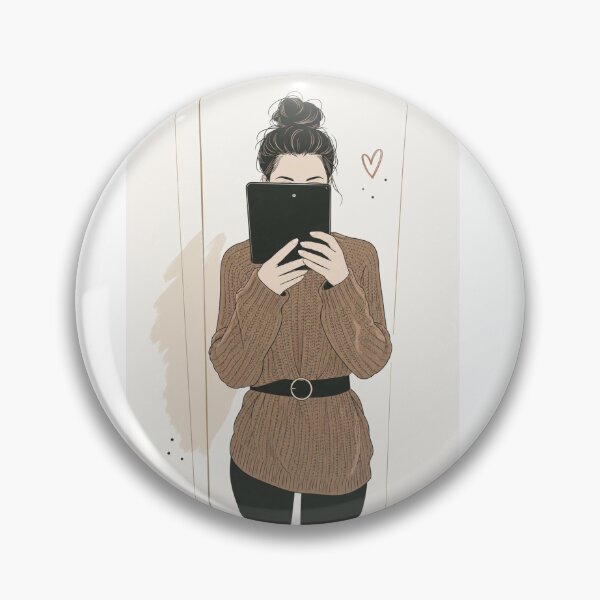 Item preview, Cozy Hidden Face – Minimalist Woman designed and sold by Sztyep88.
