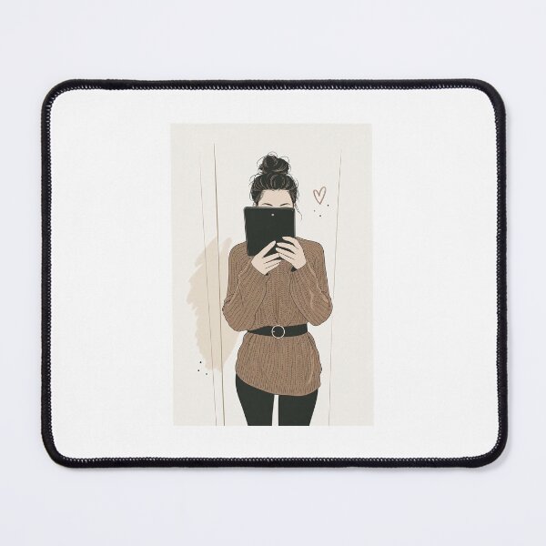 Item preview, Cozy Hidden Face – Minimalist Woman designed and sold by Sztyep88.