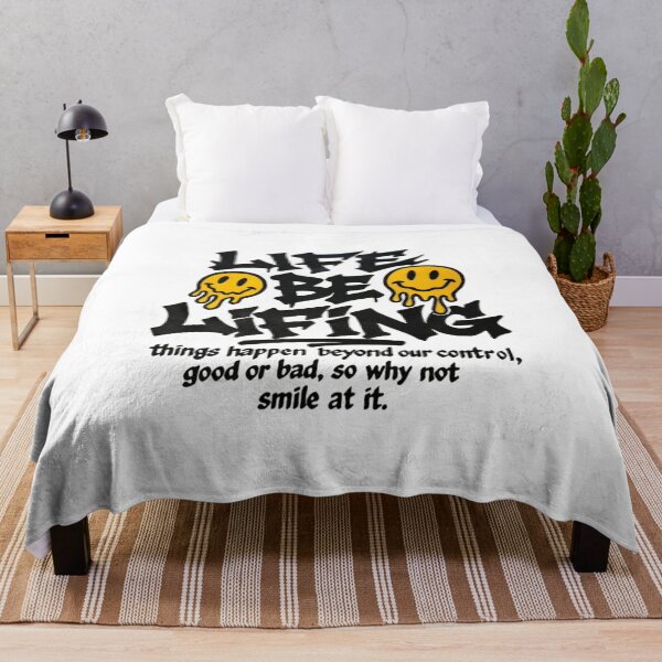 Item preview, Life Be Lifing Melting Smiley Face Graphic | Funny Positive Streetwear Quote designed and sold by Gbriel3.