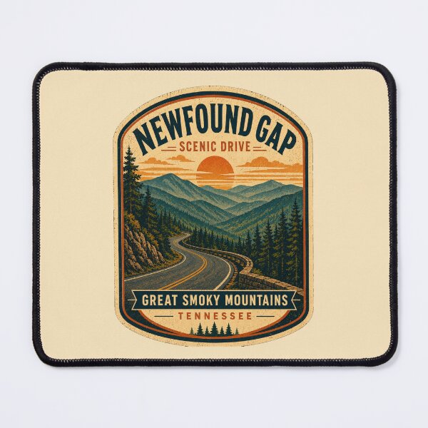 Item preview, Newfound Gap Scenic Drive Vintage Travel Poster | Great Smoky Mountains Retro Art designed and sold by Globalcitytees.