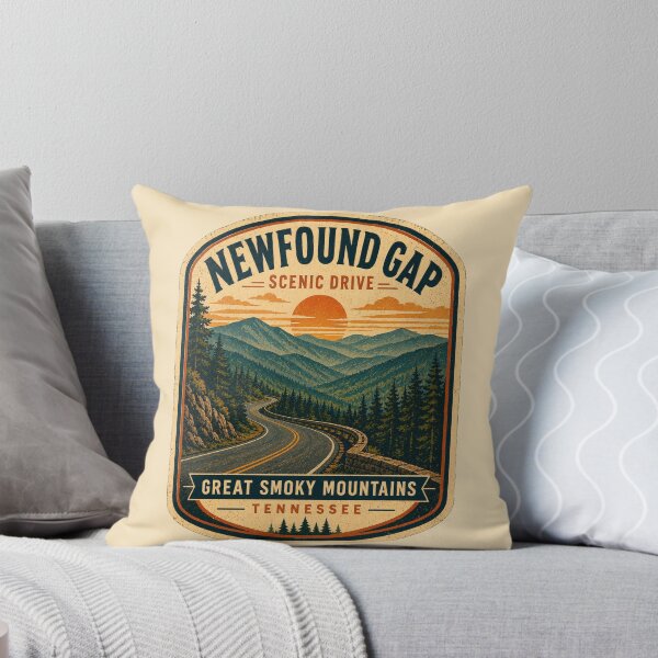 Item preview, Newfound Gap Scenic Drive Vintage Travel Poster | Great Smoky Mountains Retro Art designed and sold by Globalcitytees.