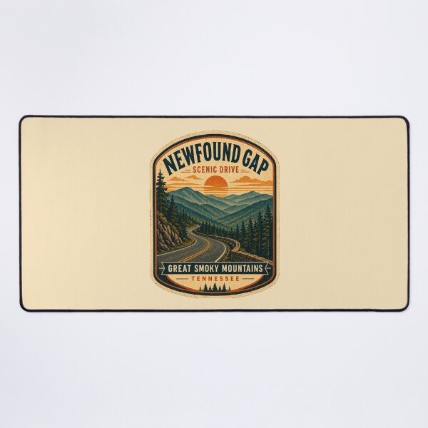 Item preview, Newfound Gap Scenic Drive Vintage Travel Poster | Great Smoky Mountains Retro Art designed and sold by Globalcitytees.