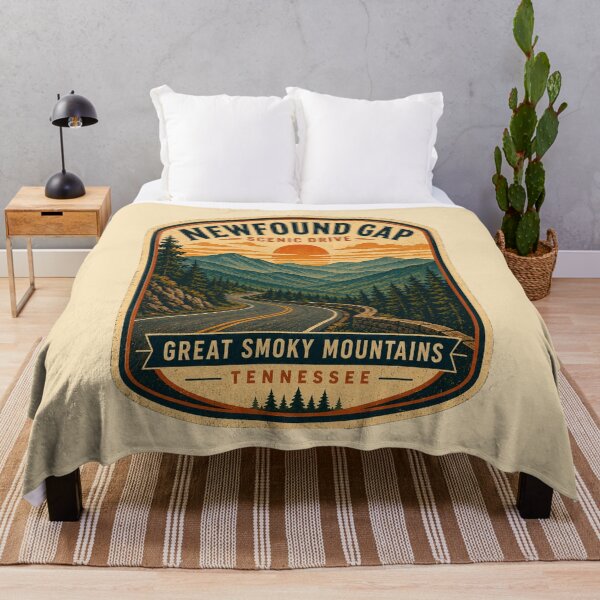 Item preview, Newfound Gap Scenic Drive Vintage Travel Poster | Great Smoky Mountains Retro Art designed and sold by Globalcitytees.