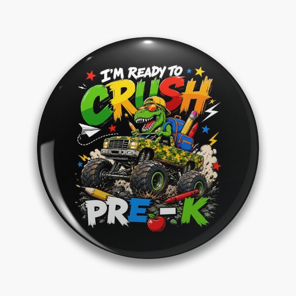 Item preview, I'm Ready To Crush Pre-K Dinosaur Monster Truck designed and sold by Vermanartist.