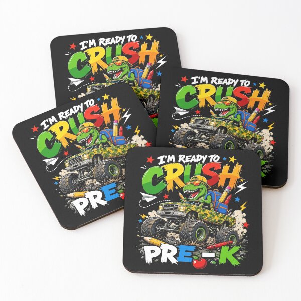 Item preview, I'm Ready To Crush Pre-K Dinosaur Monster Truck designed and sold by Vermanartist.