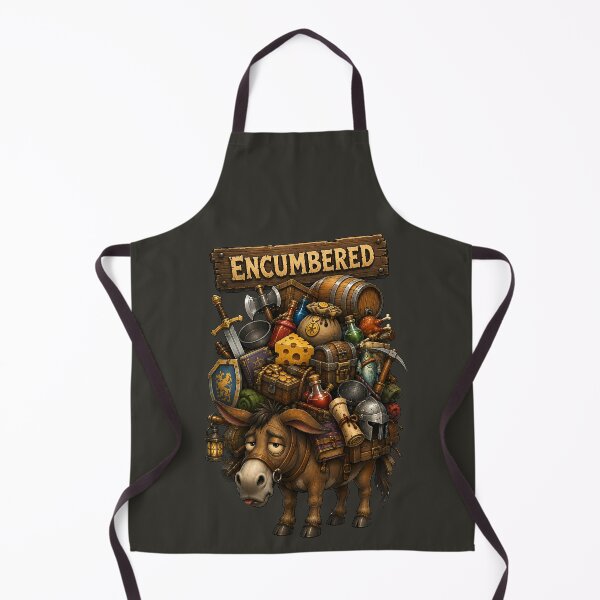 Item preview, Encumbered Pack Mule Funny RPG Loot Adventure Design designed and sold by PXEpic.