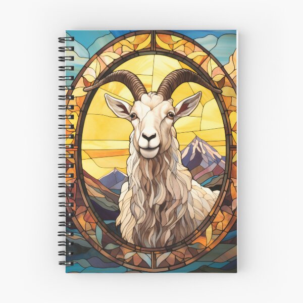 Item preview, Mountain Goat Stained Glass Art designed and sold by pinkal.