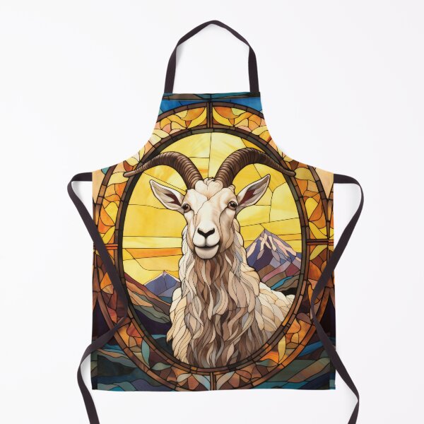 Item preview, Mountain Goat Stained Glass Art designed and sold by pinkal.