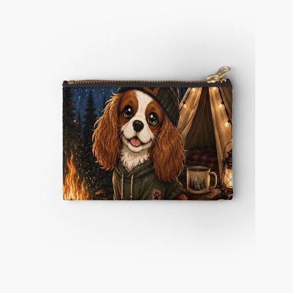 Item preview, Life Is Better By the Campfire | Cute Cavalier King Charles Spaniel Camping Cartoon | Cozy Dog Lover Gift designed and sold by Moh-nd-Eg.