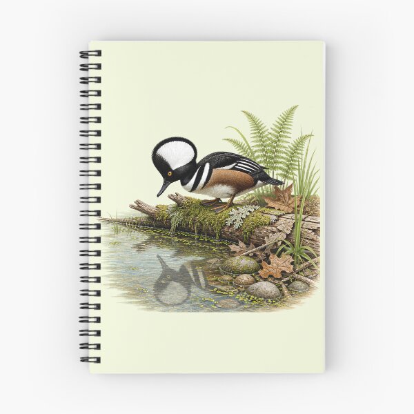 Item preview, Hooded Merganser Foraging Nature Study designed and sold by BloomStudio1.