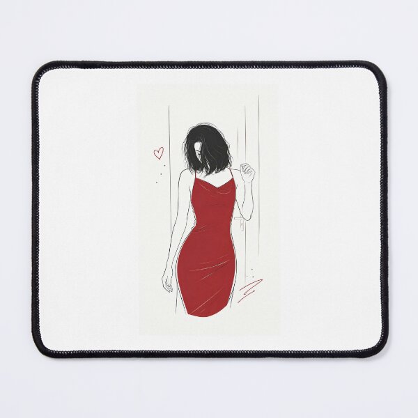 Item preview, Red Dress Energy – Minimalist Woman designed and sold by Sztyep88.