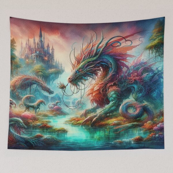 Item preview, Painterly Realistic Dragon Realm Portrait designed and sold by FotoworldEdel.