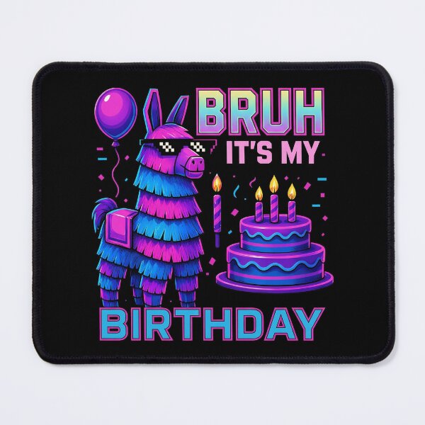 Item preview, Bruh Its My Birthday Funny Neon Llama Pinata Meme designed and sold by Vermanartist.