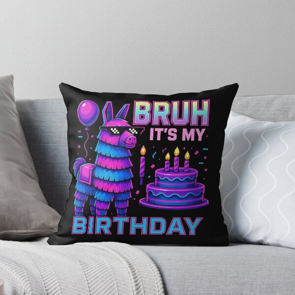 Item preview, Bruh Its My Birthday Funny Neon Llama Pinata Meme designed and sold by Vermanartist.