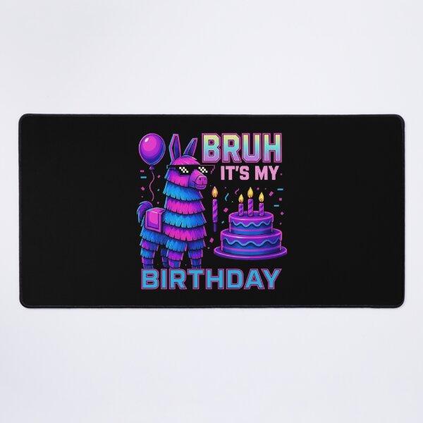 Item preview, Bruh Its My Birthday Funny Neon Llama Pinata Meme designed and sold by Vermanartist.