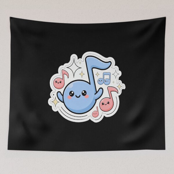 Item preview, Cute Musical Note – Kawaii Music Character Design designed and sold by Midnight Veil Designs.