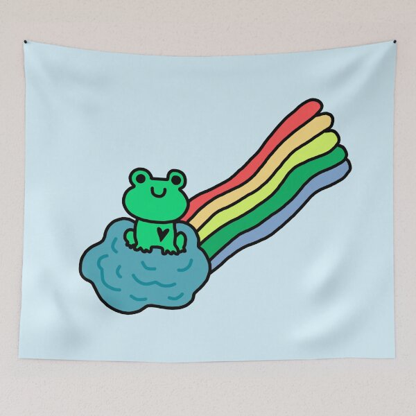 Item preview, Happy Rainbow Frog Doodle designed and sold by MiaBellaGirl.