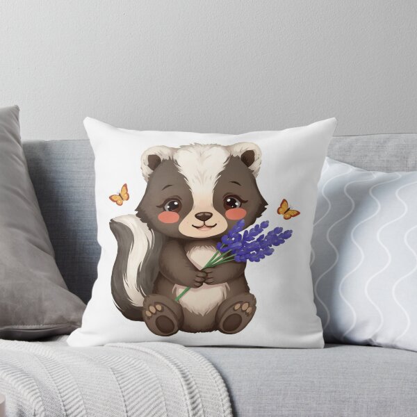 Item preview, Woodland Skunk Sticker | Lavender Flower Forest Animal Illustration | Woodland Wildlife Vinyl Sticker | Cottagecore Nature Art designed and sold by Pandey14.