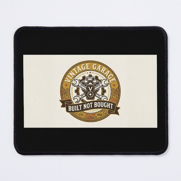 Item preview, Built Not Bought Vintage Garage Mechanics Car Enthusiast Design designed and sold by eihabo.