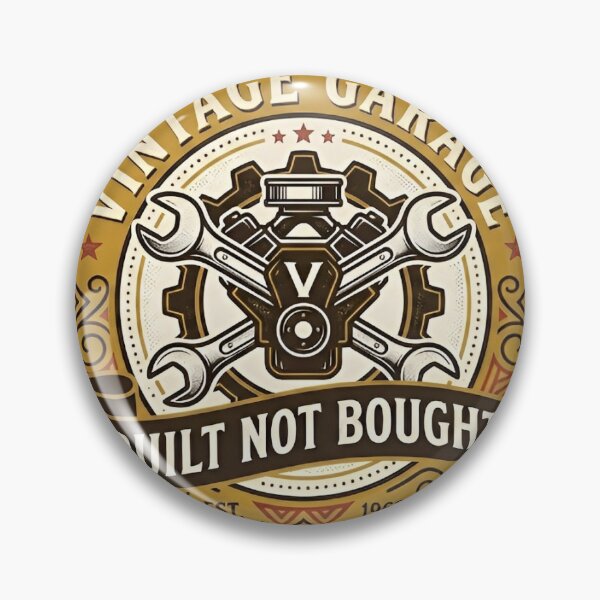 Item preview, Built Not Bought Vintage Garage Mechanics Car Enthusiast Design designed and sold by eihabo.