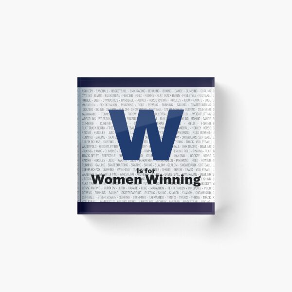 Item preview, W is for Women Winning - BLUE designed and sold by BaseballBiz.