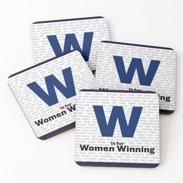 Item preview, W is for Women Winning - BLUE designed and sold by BaseballBiz.