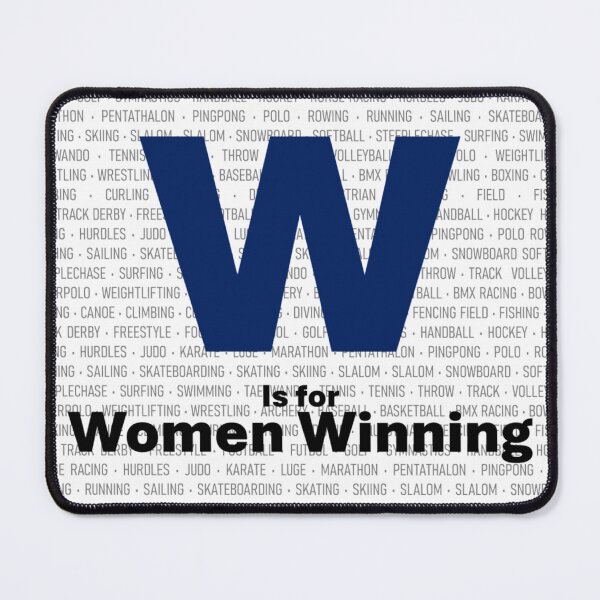 Item preview, W is for Women Winning - BLUE designed and sold by BaseballBiz.