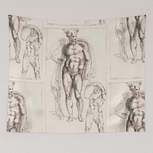 Item preview, Winged Male Nude Anatomical Study designed and sold by artofuniverse.
