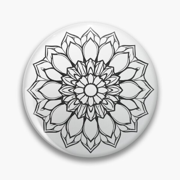 Item preview, Dark Minimalist Line Art Mandala Geometric Meditation Design designed and sold by VibeShift Studio.