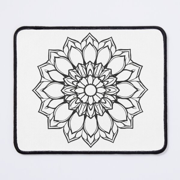 Item preview, Dark Minimalist Line Art Mandala Geometric Meditation Design designed and sold by VibeShift Studio.