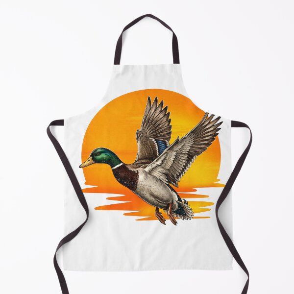 Item preview, Vintage Flying Mallard Duck Sunset Wildlife Waterfowl Hunting Illustration designed and sold by favoprintaart.