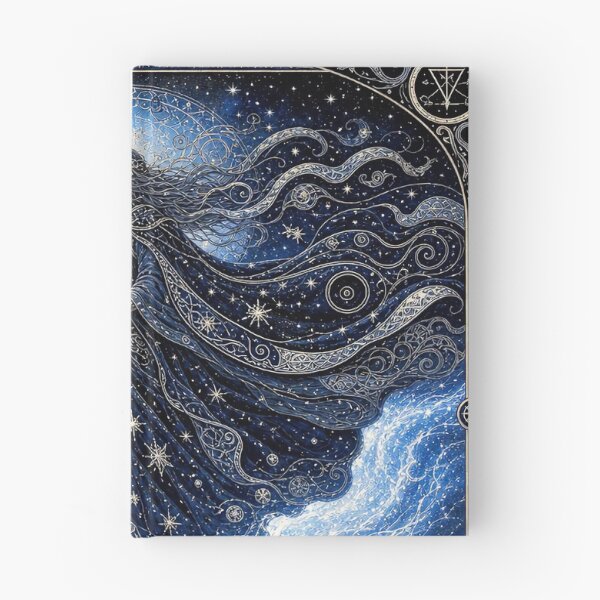 Item preview, Nótt, The Frost-Maned Rider | Norse Goddess of Night Wall Art designed and sold by Stoneflower-Art.