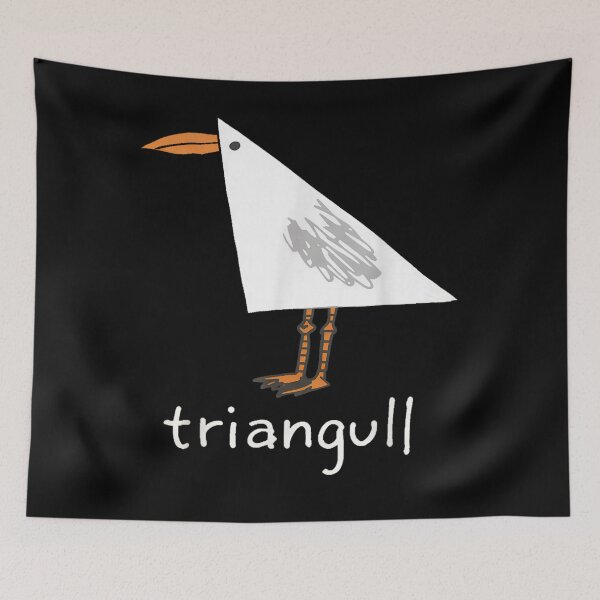 Item preview, Funny Geometric Triangull Seagull Pun Minimalist Abstract Bird Artwork Graphic Design designed and sold by GalenoHenley.