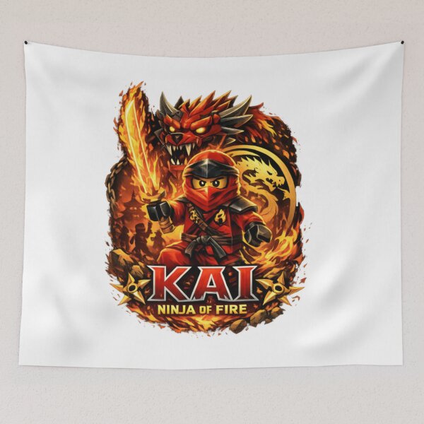 Item preview, Kai Ninja of Fire – Epic Flame Warrior Inspired Fan Art designed and sold by CatLovers Studio.