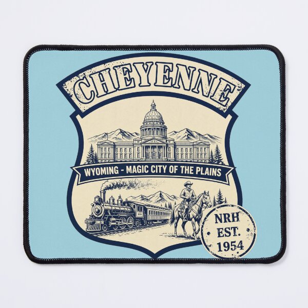 Item preview, Retro Cheyenne Wyoming Magic City License Plate designed and sold by Normandy Road Heritage.