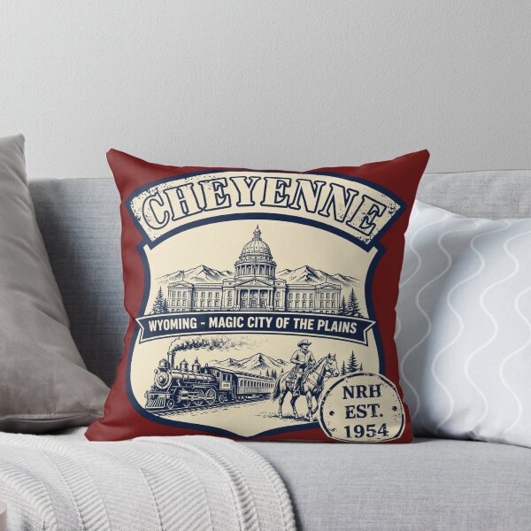 Item preview, Retro Cheyenne Wyoming Magic City License Plate designed and sold by Normandy Road Heritage.