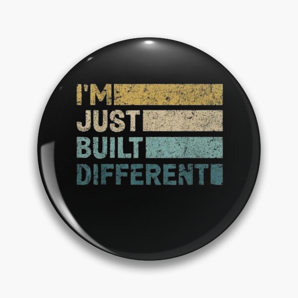 Item preview, I'm Just Built Different Vintage Retro Quote | Funny Motivational Graphic designed and sold by Gbriel3.