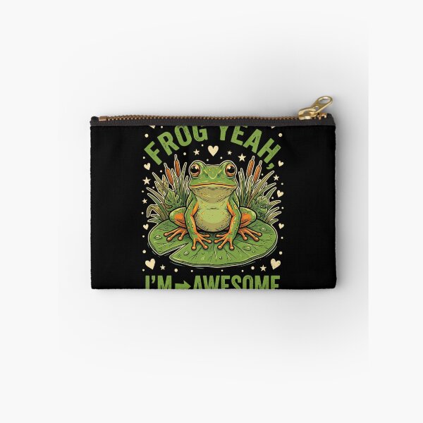 Item preview, Frog Yeah, I'm Awesome Amphibian Lover Wildlife Humor Pun designed and sold by Doodleoub.