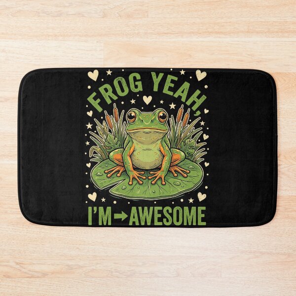 Item preview, Frog Yeah, I'm Awesome Amphibian Lover Wildlife Humor Pun designed and sold by Doodleoub.