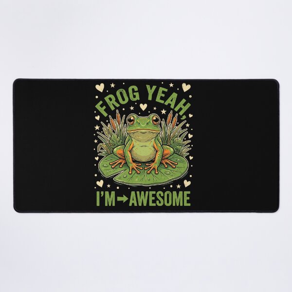 Item preview, Frog Yeah, I'm Awesome Amphibian Lover Wildlife Humor Pun designed and sold by Doodleoub.